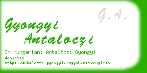 gyongyi antaloczi business card